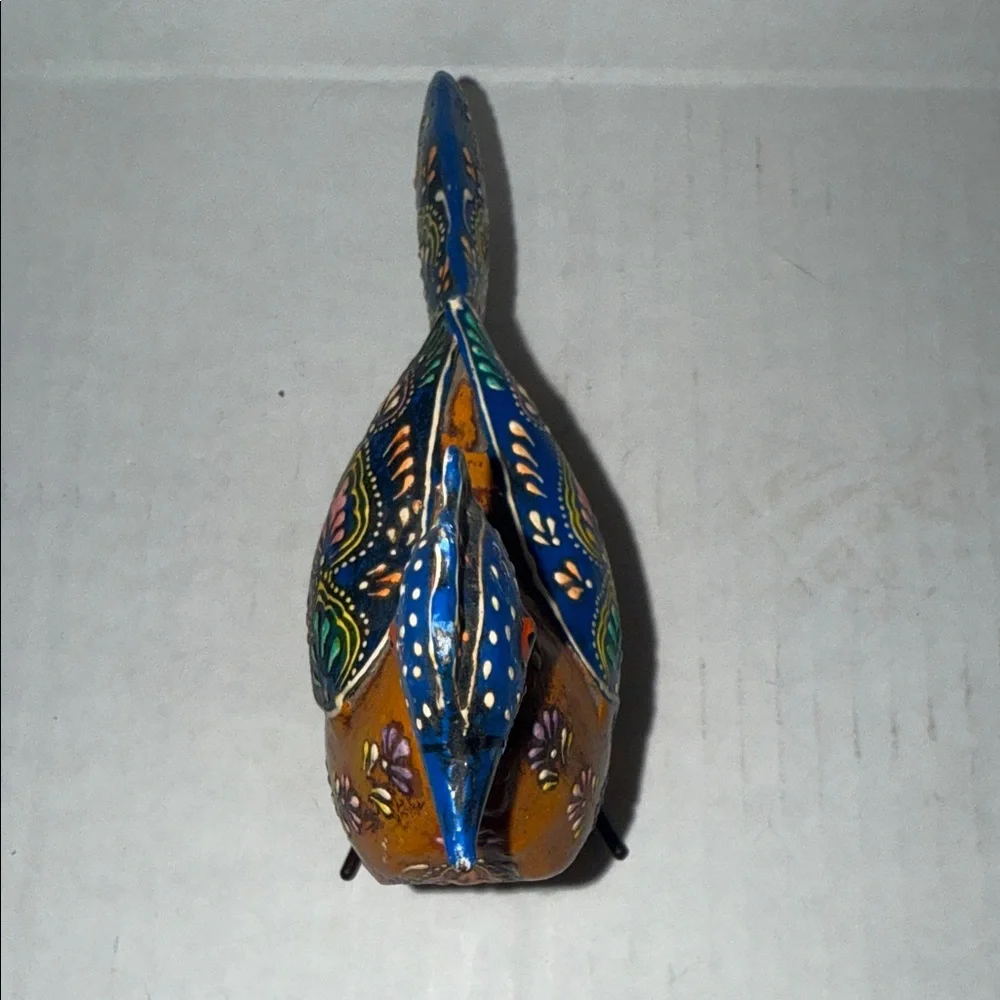 Handcrafted Multicolor Decorative Metal Bird Figurine